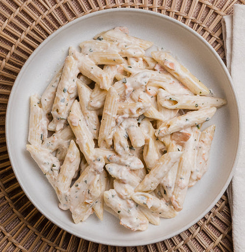 Penne al Salmone - Penne met zalm