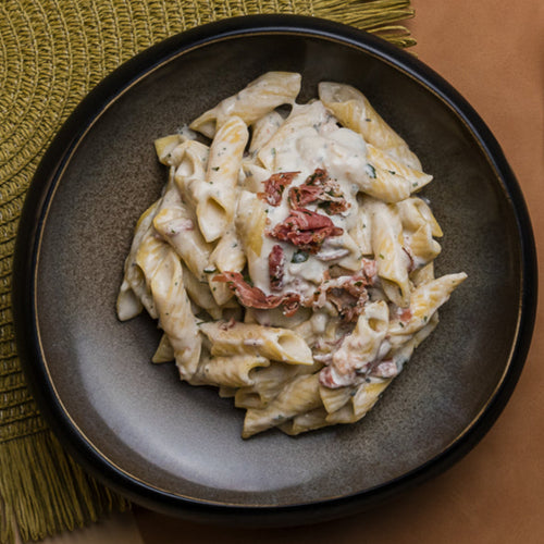 Garganelli Erborinato e Speck - Garganelli met blauwe kaas en speck