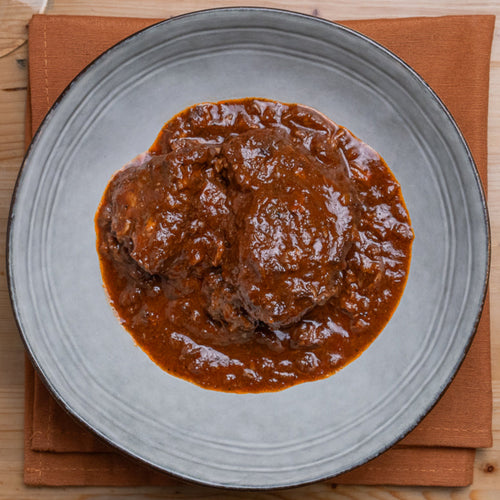 Guancia di Suino al Vino Rosso - Varkenswang in rode wijnsaus