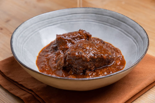 Guancia di Suino al Vino Rosso - Varkenswang in rode wijnsaus