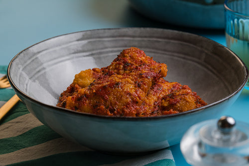 Merluzzo alla Livornese - Kabeljauw Livornese stijl