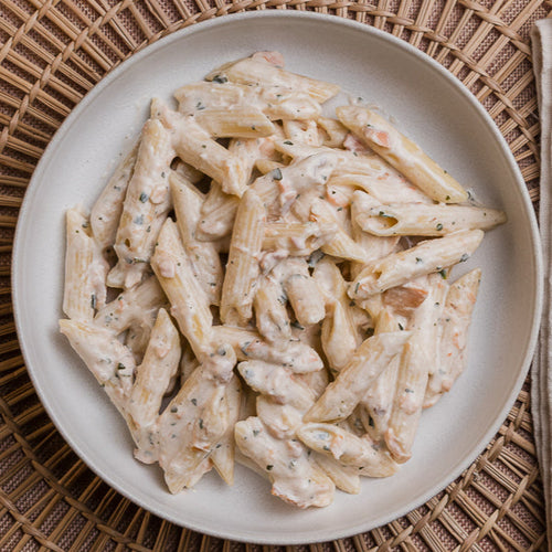 Penne al Salmone - Penne met zalm
